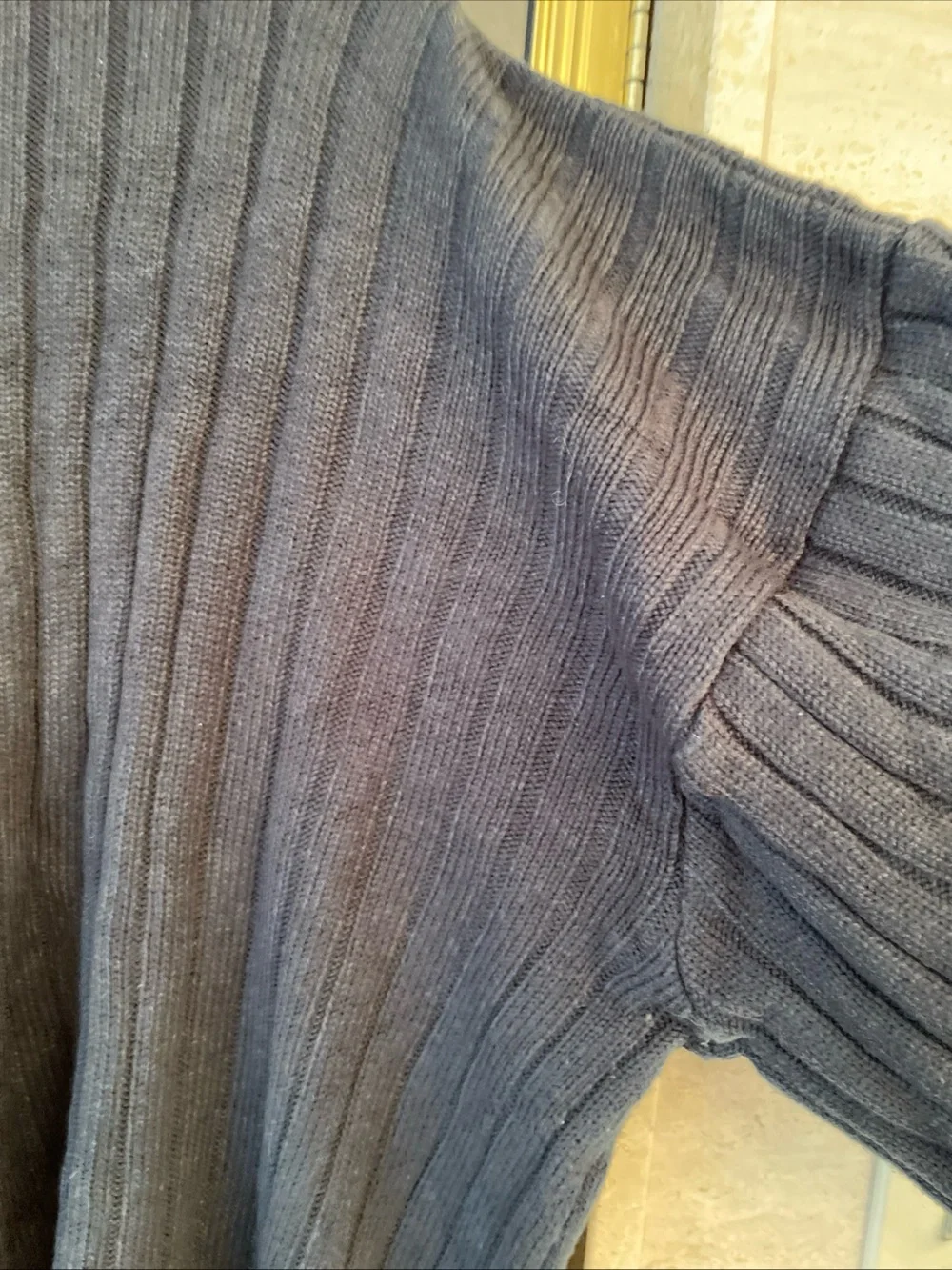 VTG Polo By Ralph Lauren Dark Gray Ribbed Turtleneck Long Sleeve Sweater 2XL